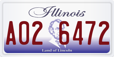IL license plate A026472