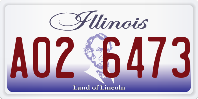 IL license plate A026473