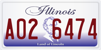 IL license plate A026474