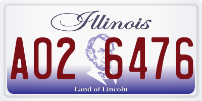 IL license plate A026476