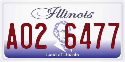 IL license plate A026477
