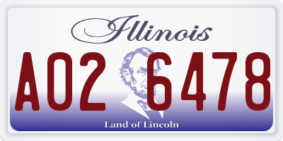 IL license plate A026478