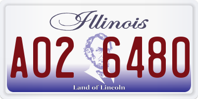 IL license plate A026480