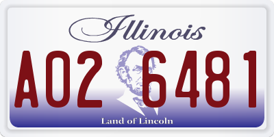 IL license plate A026481