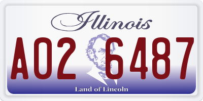 IL license plate A026487