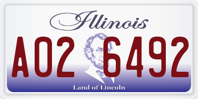 IL license plate A026492