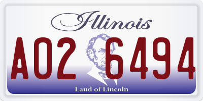 IL license plate A026494