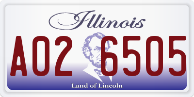 IL license plate A026505