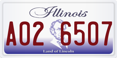 IL license plate A026507