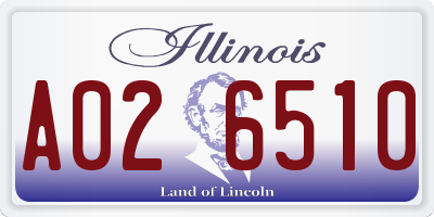 IL license plate A026510
