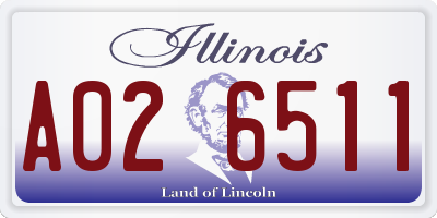 IL license plate A026511