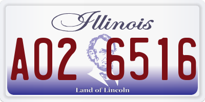 IL license plate A026516