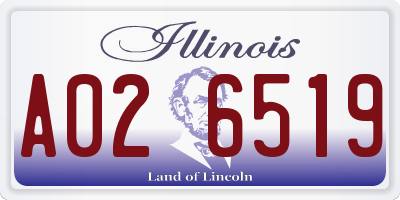 IL license plate A026519