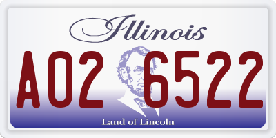IL license plate A026522