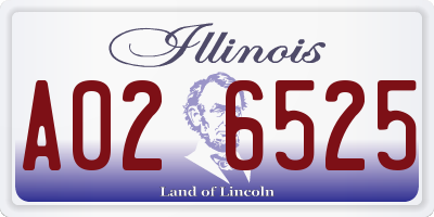 IL license plate A026525