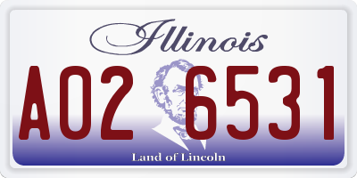 IL license plate A026531
