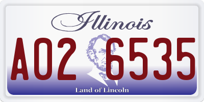 IL license plate A026535