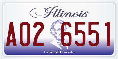 IL license plate A026551