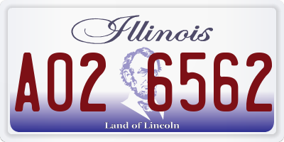 IL license plate A026562