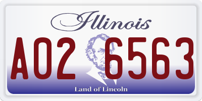 IL license plate A026563