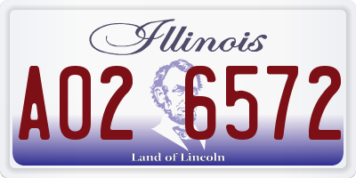 IL license plate A026572