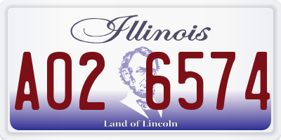 IL license plate A026574