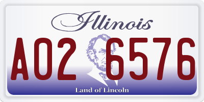 IL license plate A026576