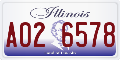 IL license plate A026578
