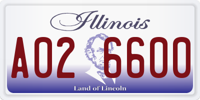 IL license plate A026600