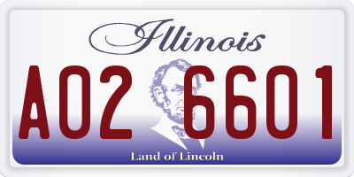 IL license plate A026601