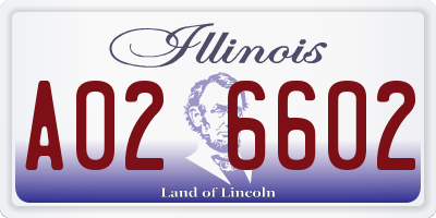 IL license plate A026602
