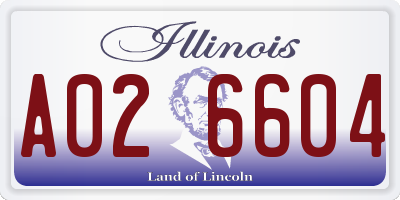 IL license plate A026604