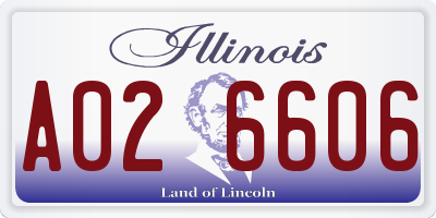 IL license plate A026606