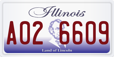 IL license plate A026609