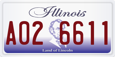 IL license plate A026611