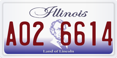 IL license plate A026614