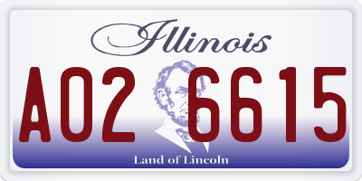 IL license plate A026615