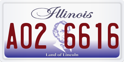 IL license plate A026616