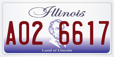 IL license plate A026617