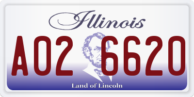 IL license plate A026620