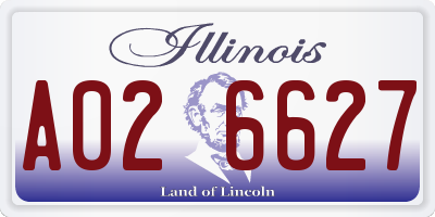 IL license plate A026627