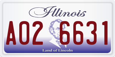 IL license plate A026631