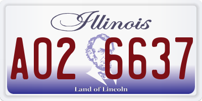 IL license plate A026637