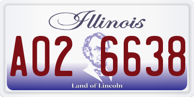 IL license plate A026638
