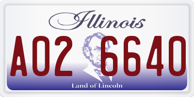 IL license plate A026640