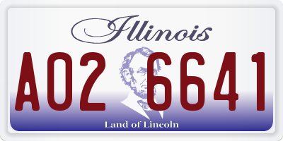 IL license plate A026641