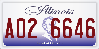 IL license plate A026646