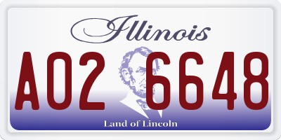 IL license plate A026648