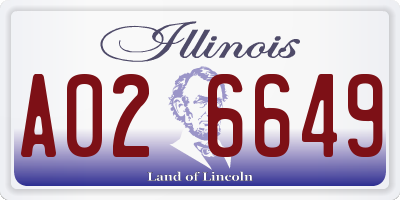 IL license plate A026649