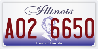IL license plate A026650